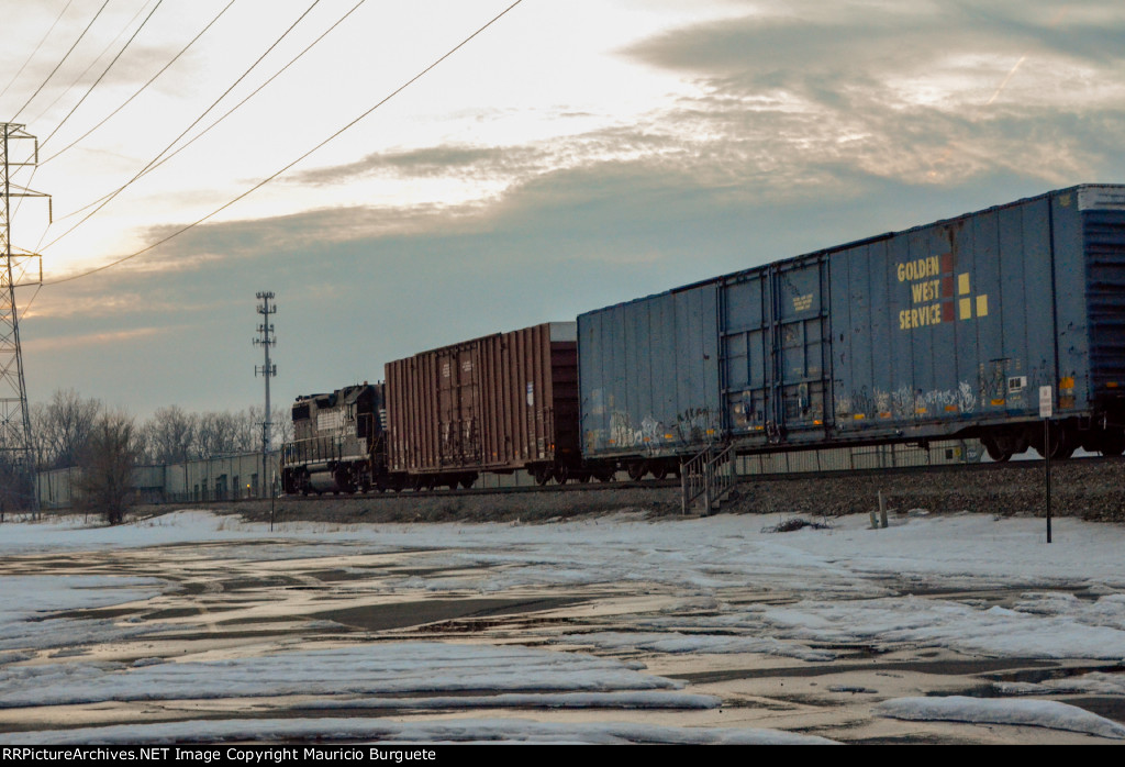 NS GP38-2 Locomotive making moves in the yard